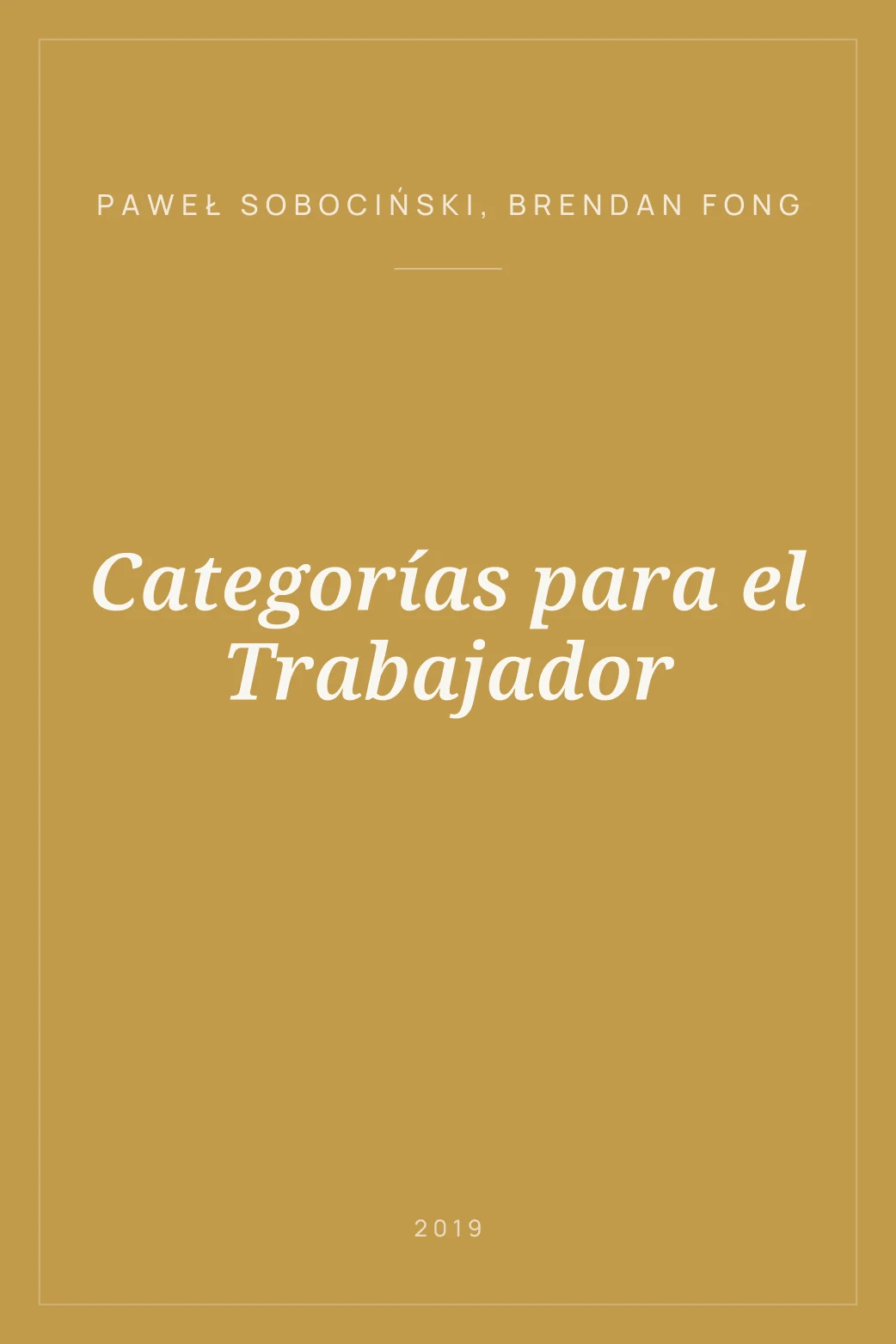 Portada de Categorías para el Trabajador