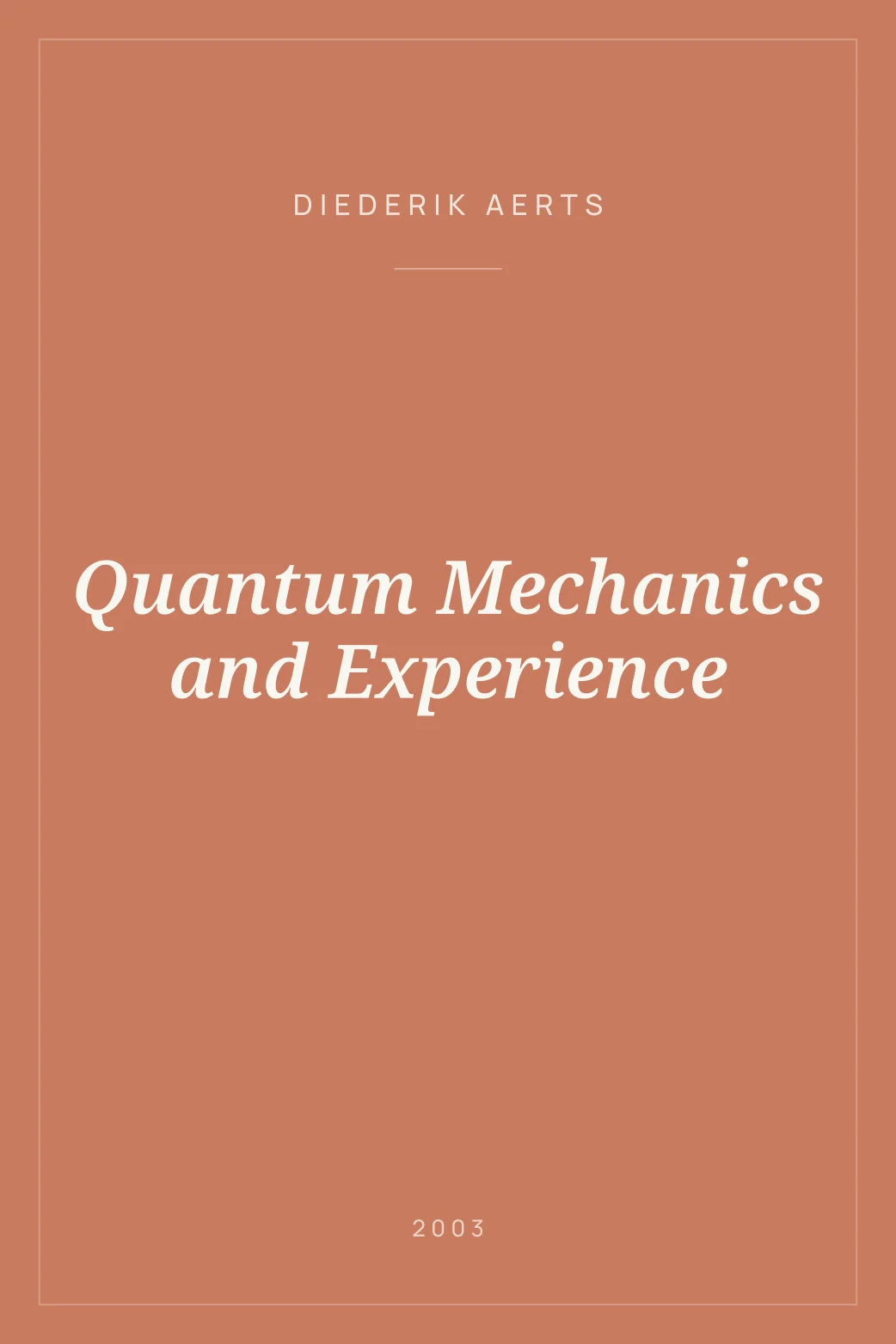 Portada de Quantum Mechanics and Experience