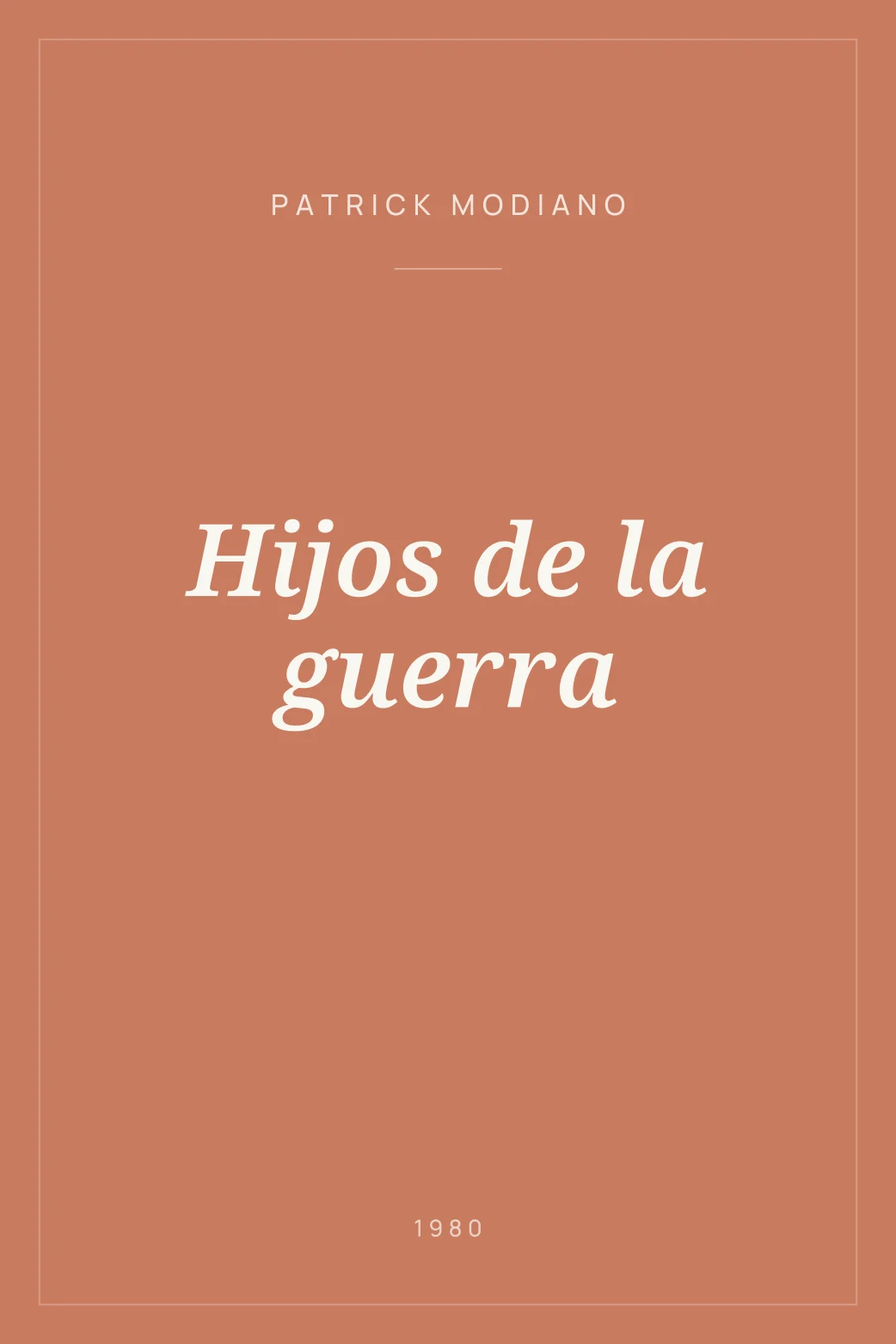 Portada de Hijos de la guerra