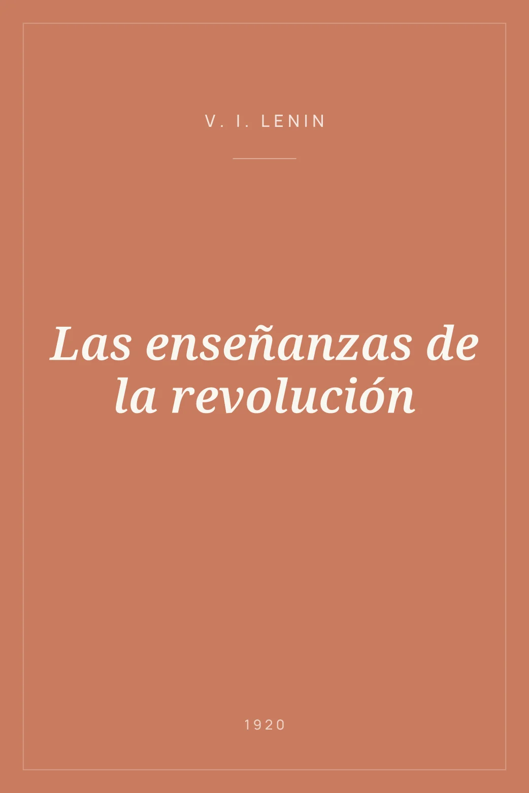 Portada de Las enseñanzas de la revolución