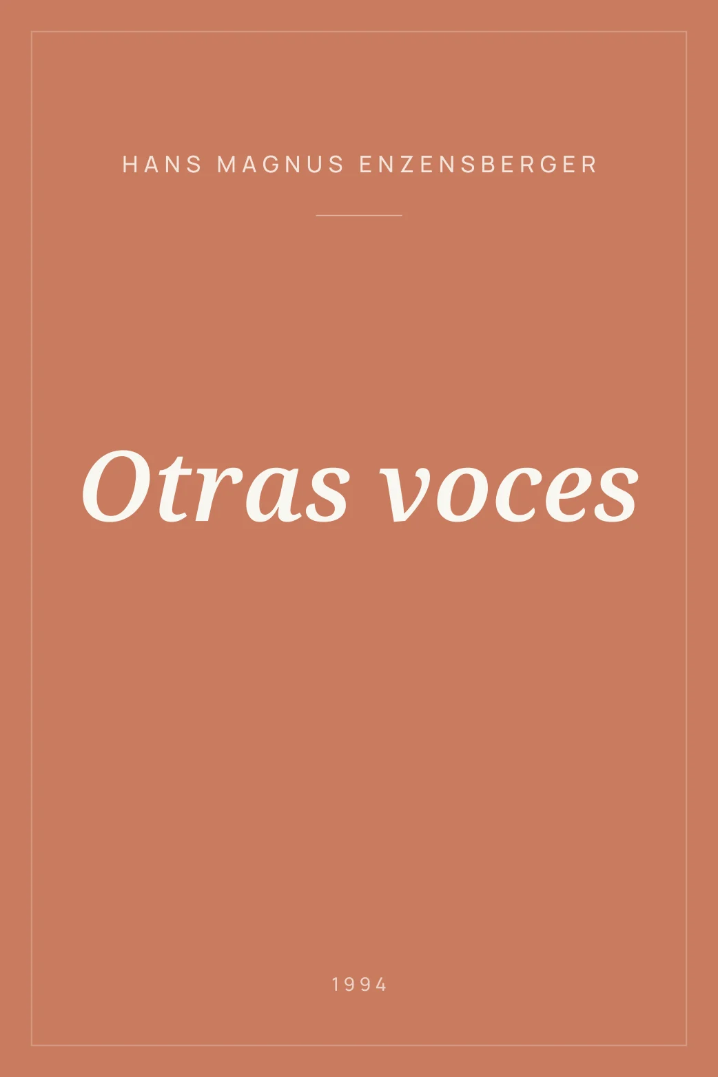 Portada de Otras voces