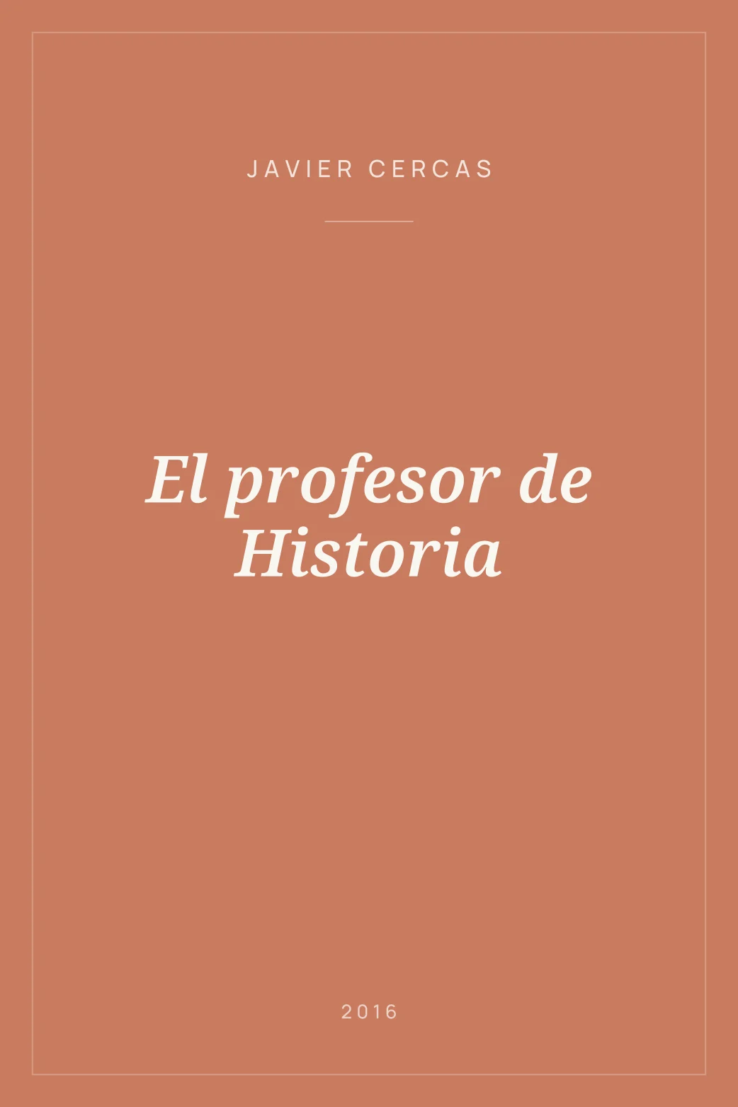 Portada de El profesor de Historia