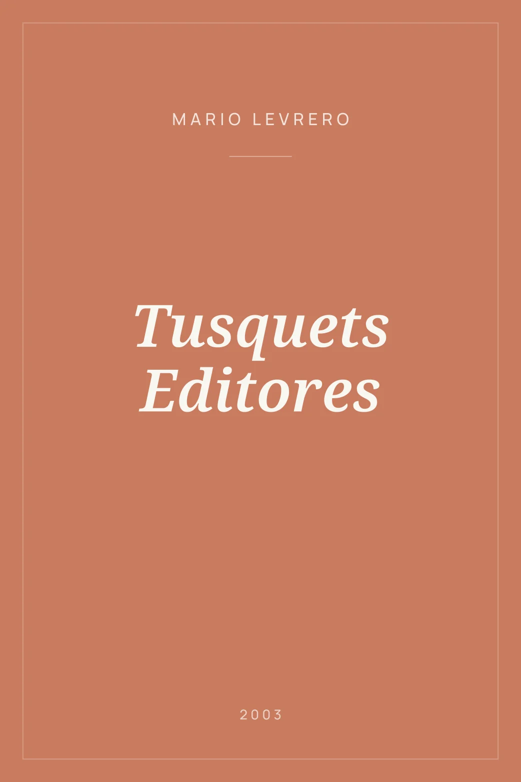 Portada de Tusquets Editores