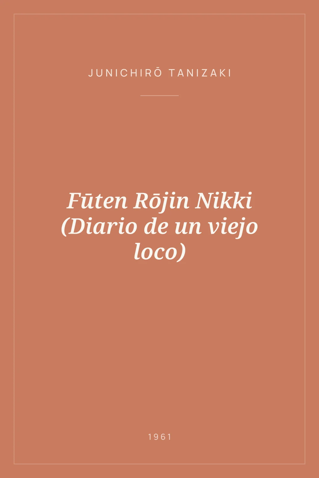 Portada de Fūten Rōjin Nikki (Diario de un viejo loco)