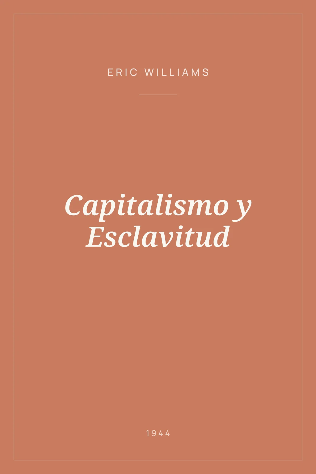 Portada de Capitalismo y Esclavitud