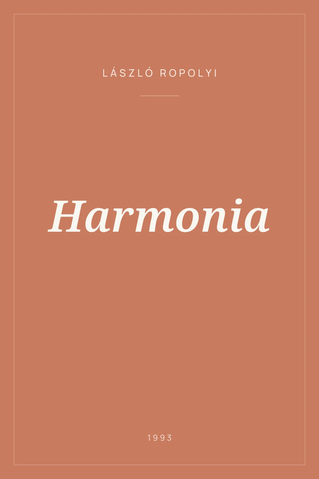 Portada de Harmonia