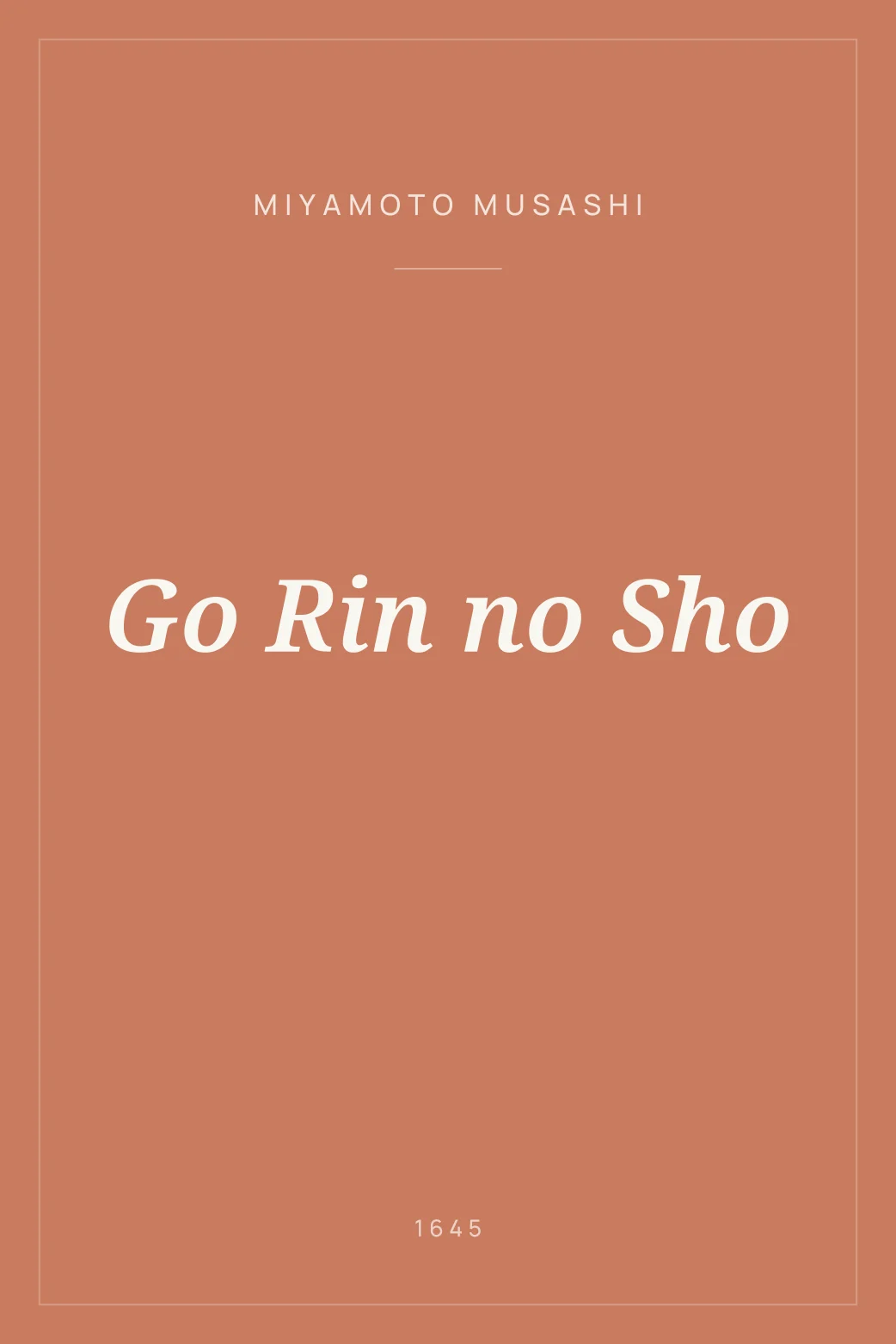 Portada de Go Rin no Sho