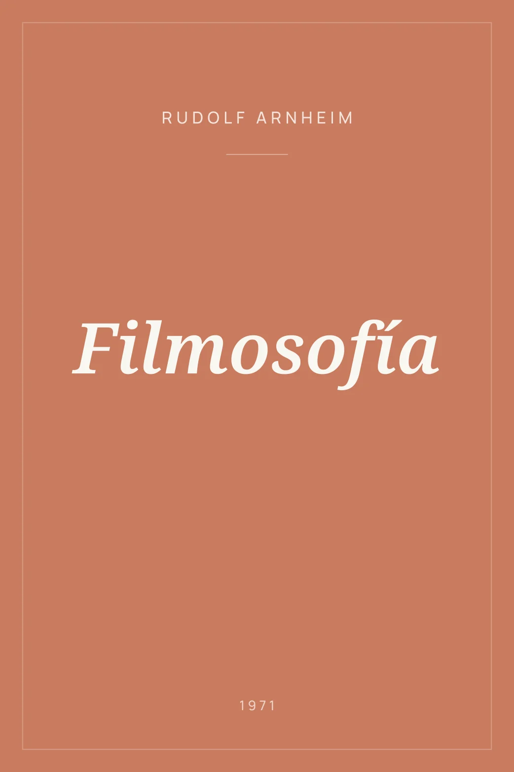 Portada de Filmosofía