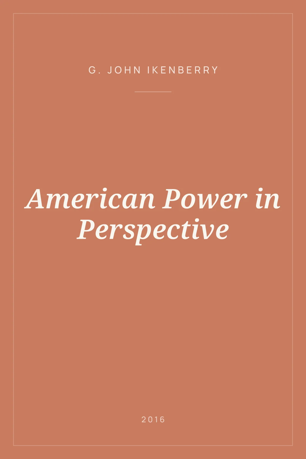 Portada de American Power in Perspective