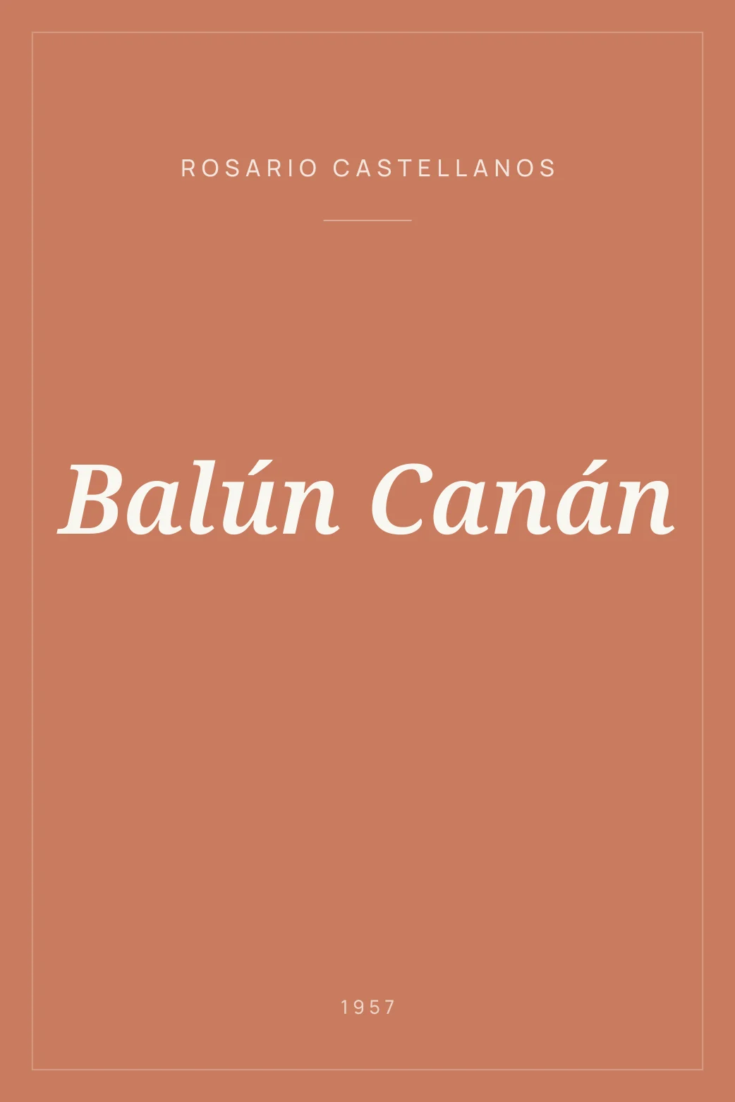 Portada de Balún Canán