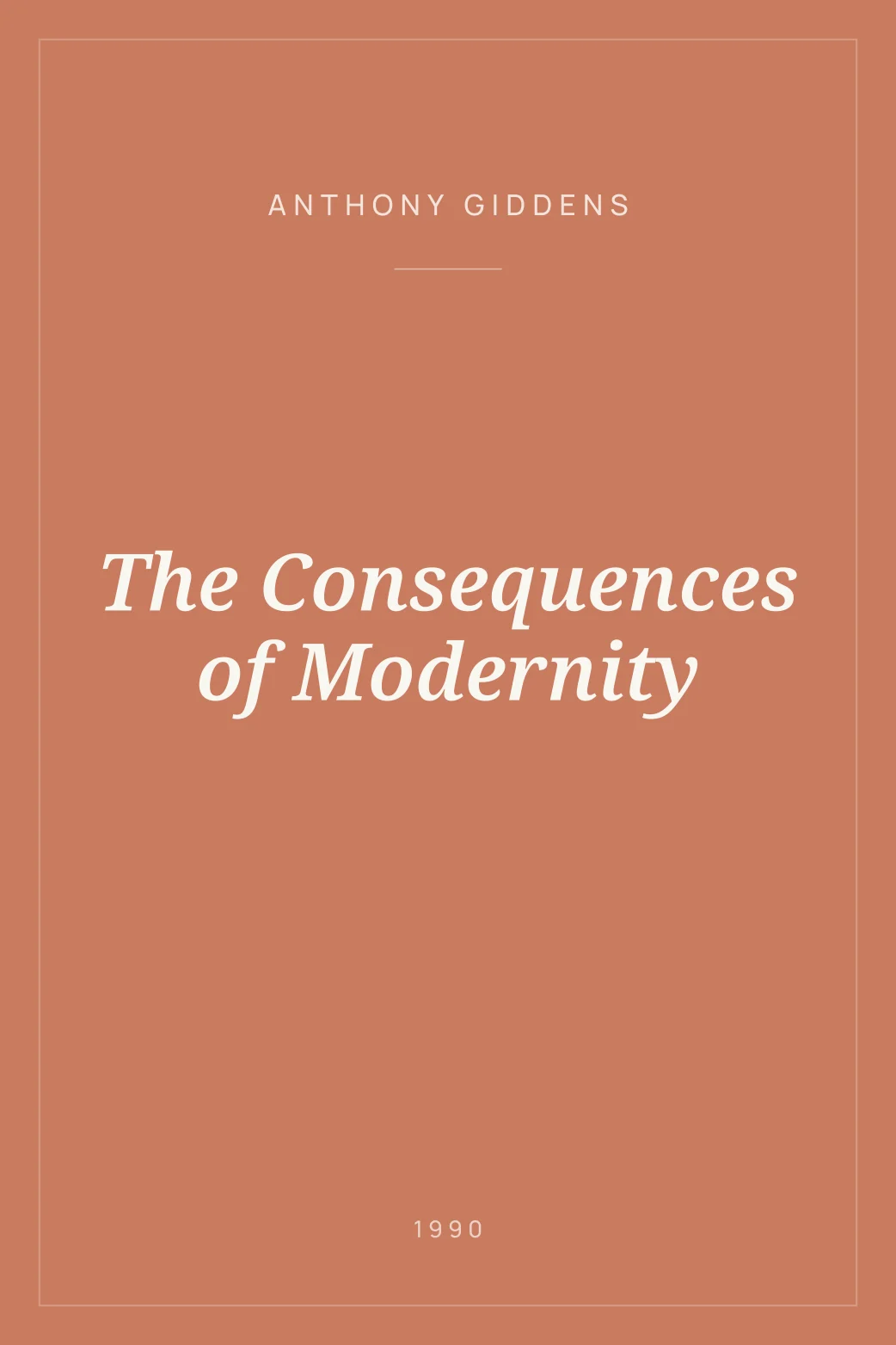 Portada de The Consequences of Modernity