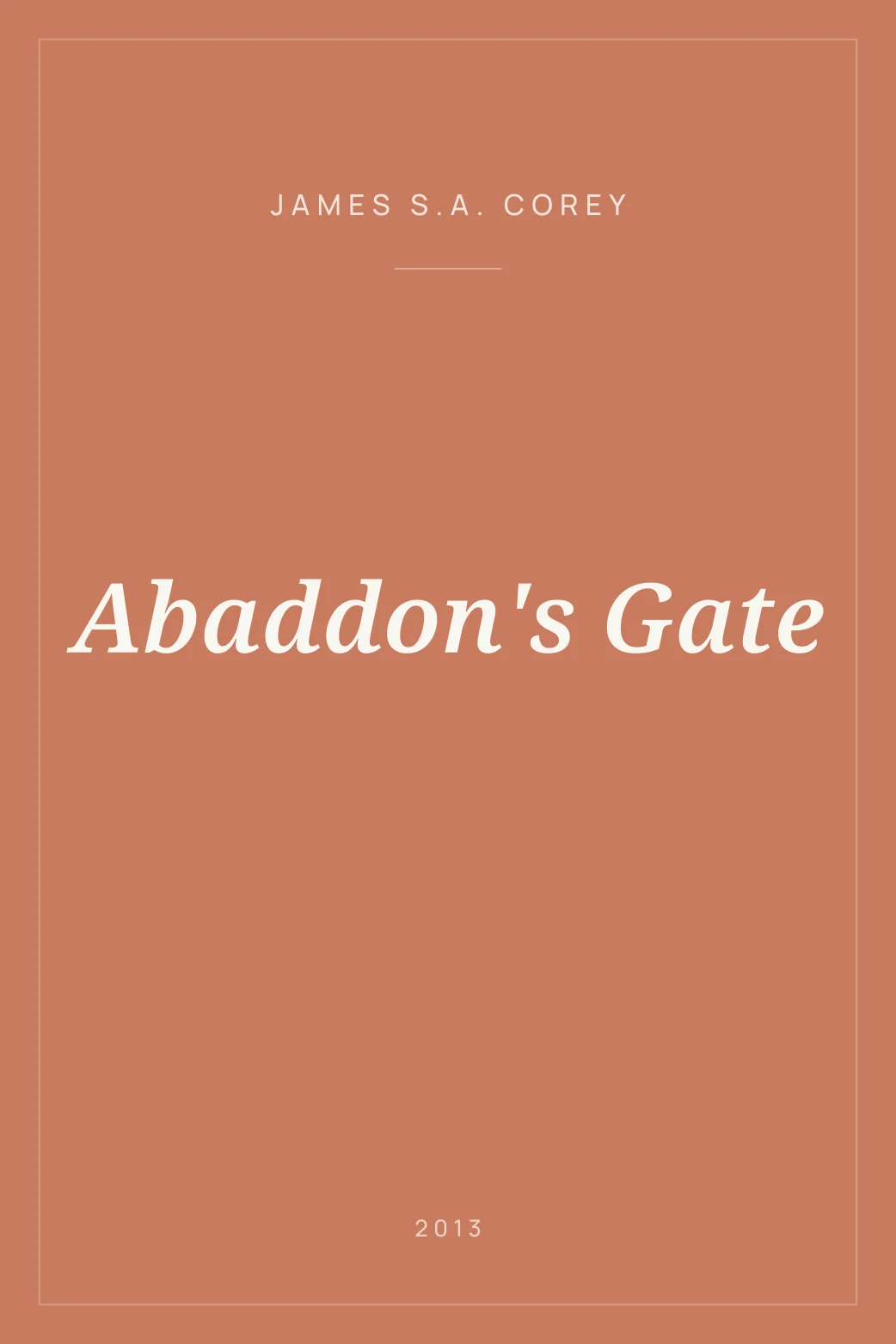 Portada de Abaddon's Gate