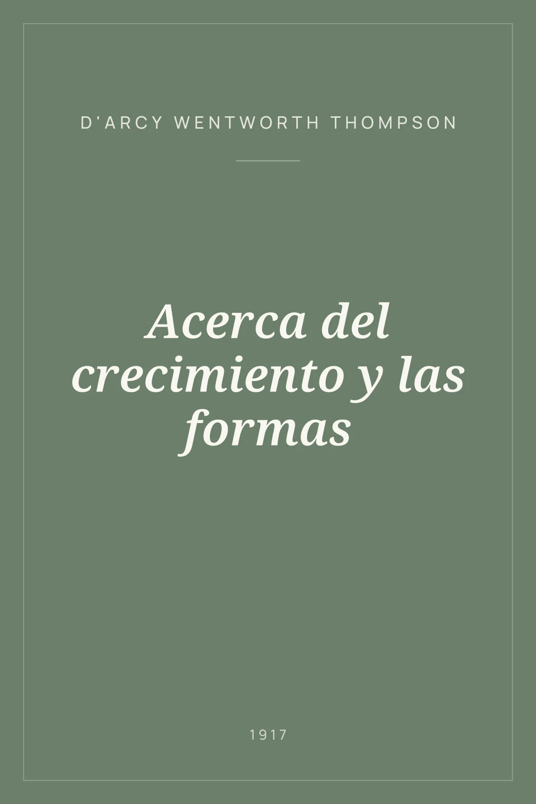 Portada de Acerca del crecimiento y las formas