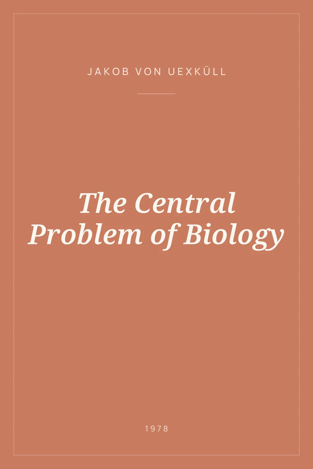 Portada de The Central Problem of Biology