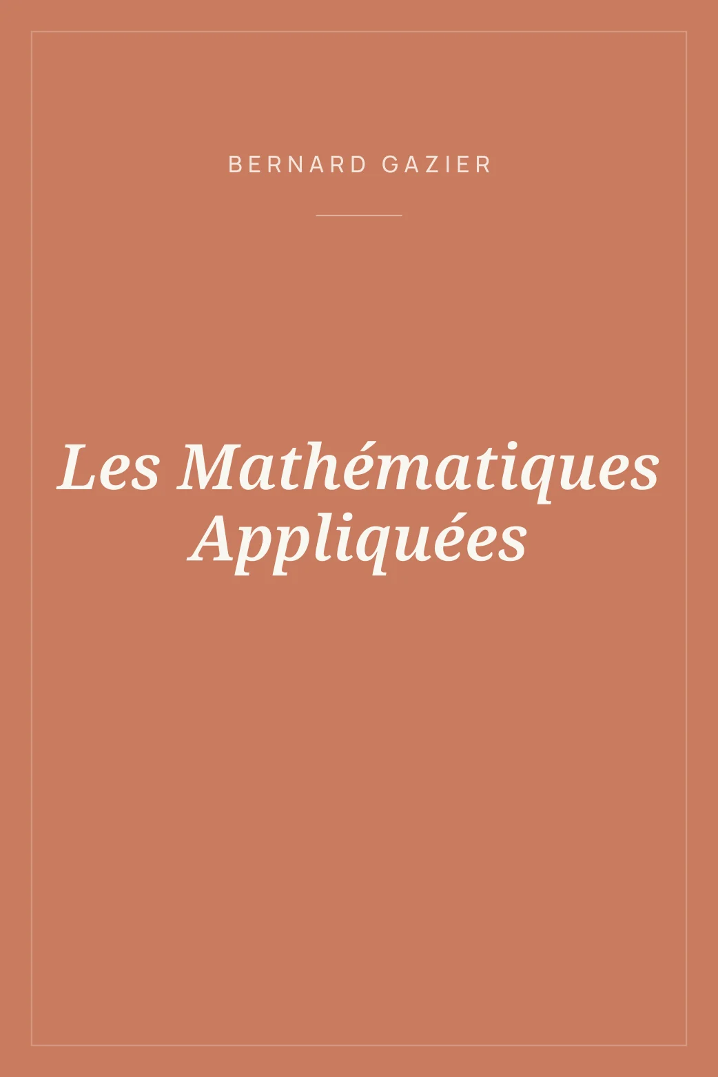 Portada de Les Mathématiques Appliquées
