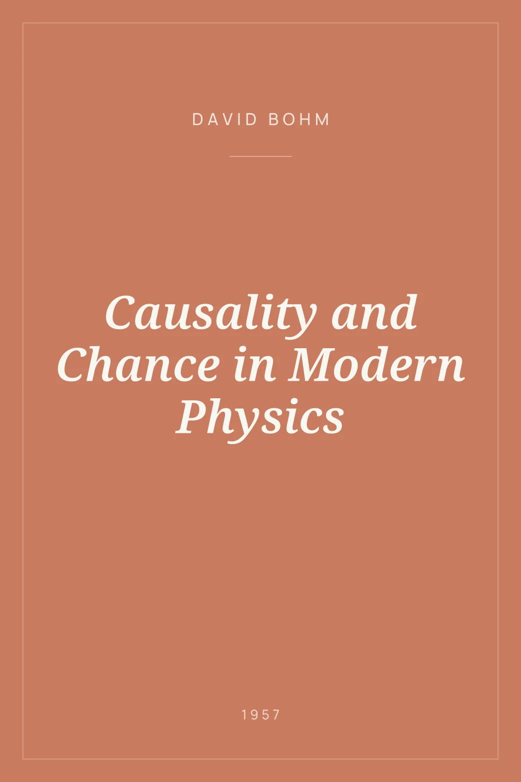 Portada de Causality and Chance in Modern Physics