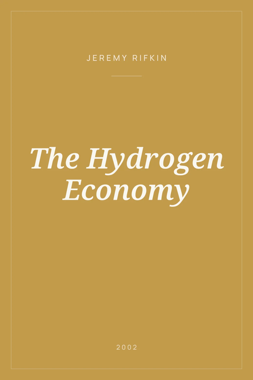 Portada de The Hydrogen Economy