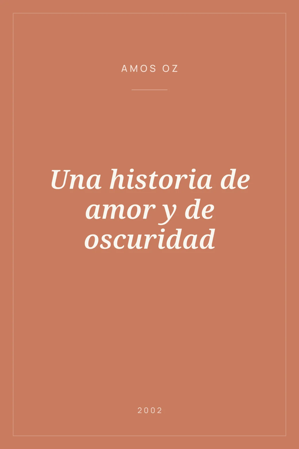 Portada de Una historia de amor y de oscuridad