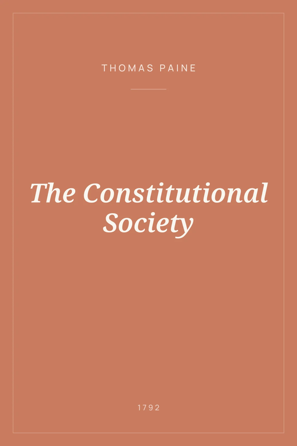 Portada de The Constitutional Society