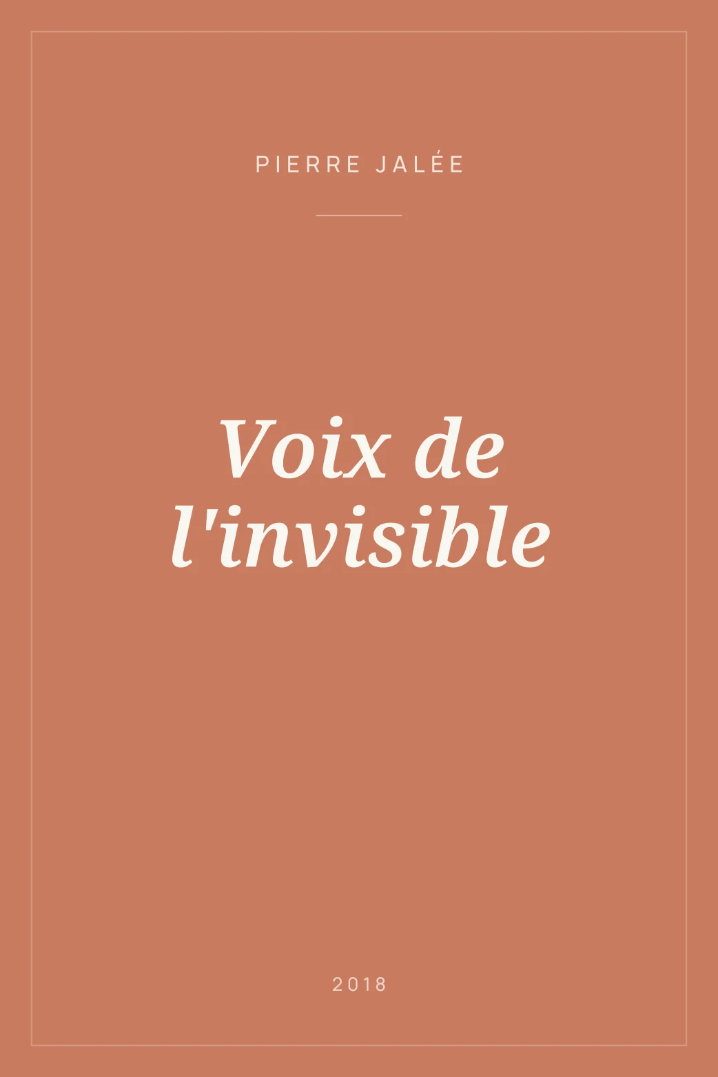 Portada de Voix de l'invisible
