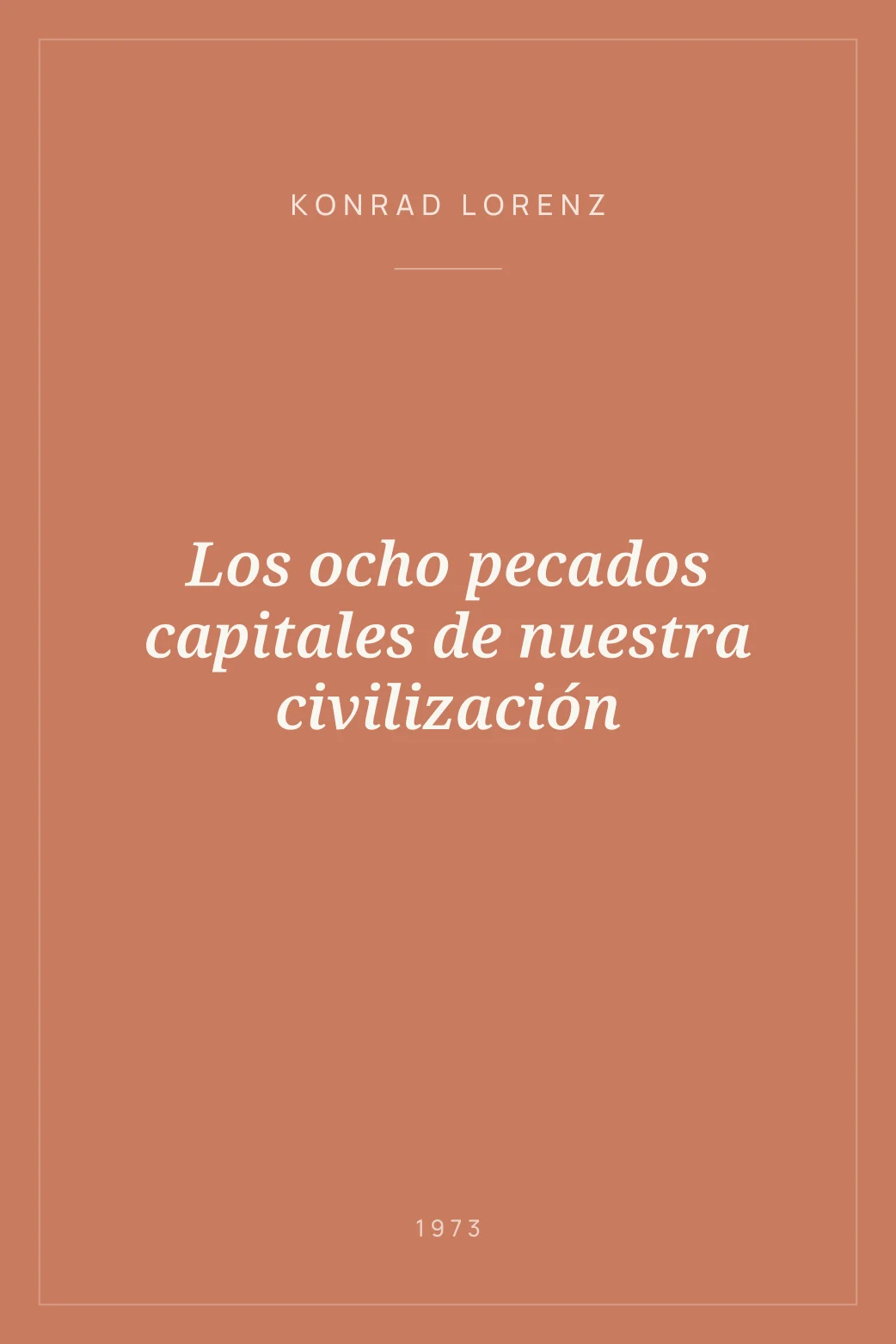 Portada de Los ocho pecados capitales de nuestra civilización
