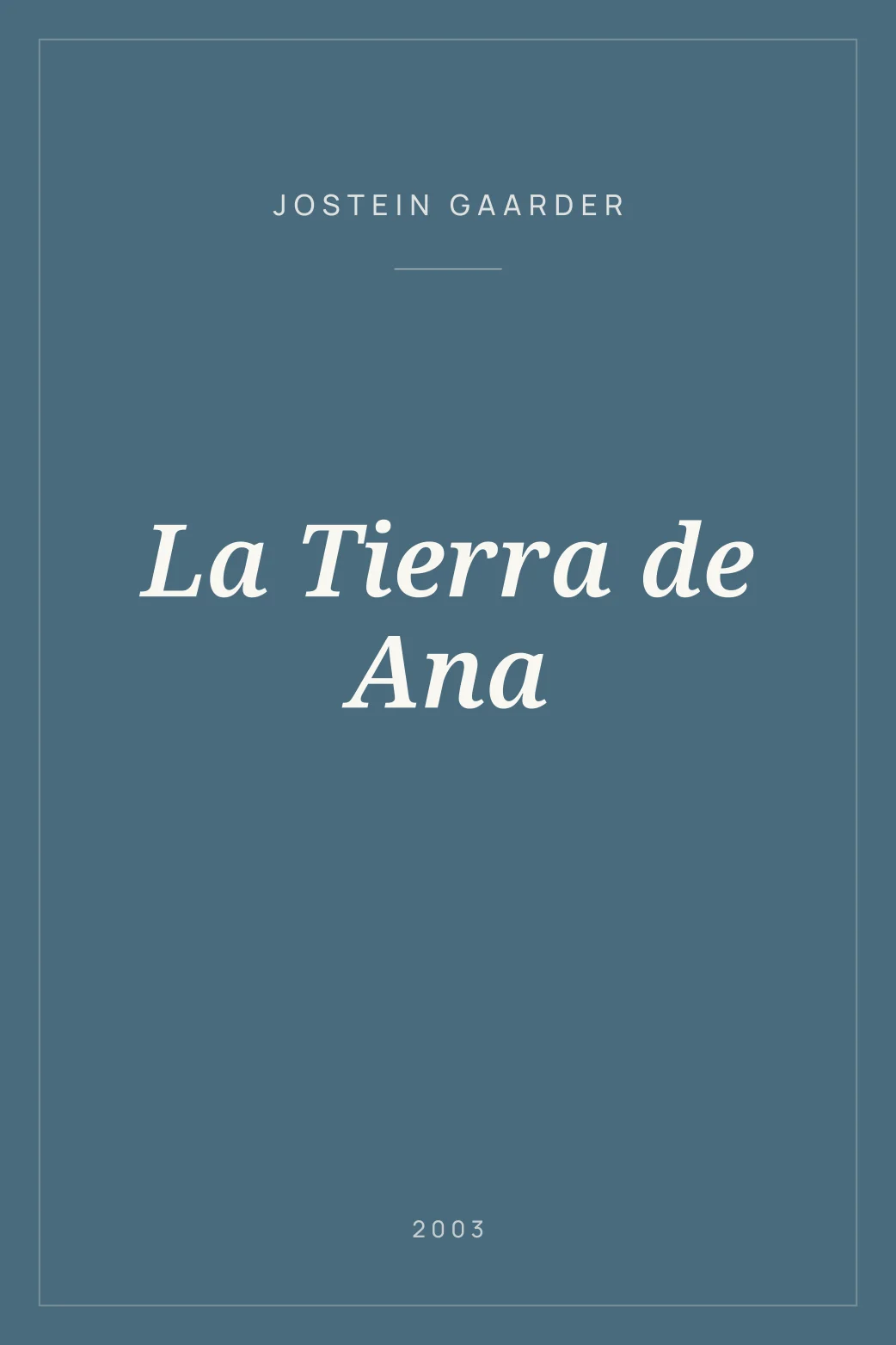 Portada de La Tierra de Ana