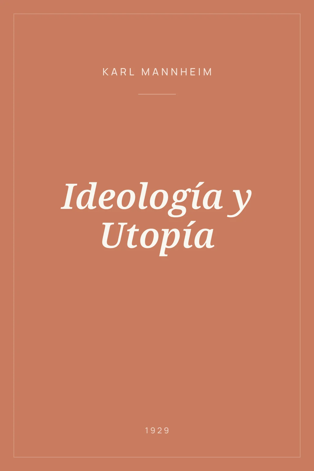 Portada de Ideología y Utopía