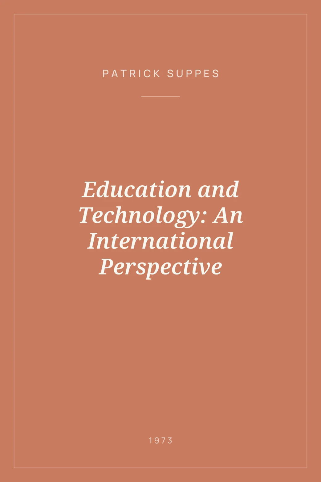 Portada de Education and Technology: An International Perspective