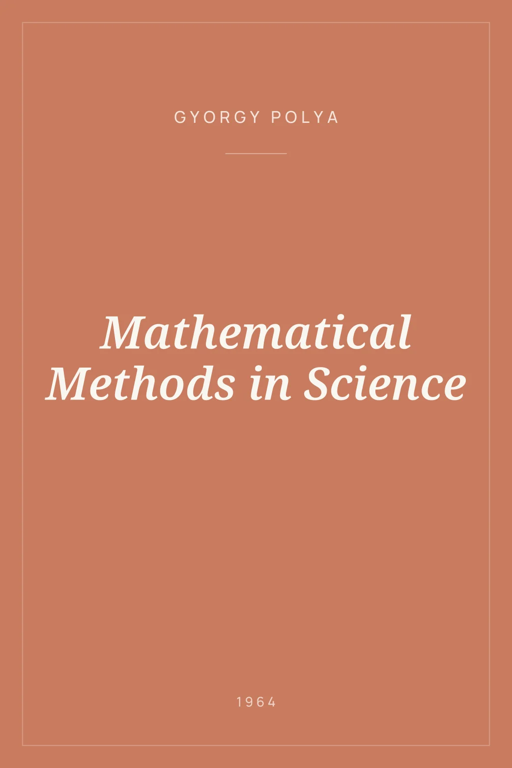Portada de Mathematical Methods in Science