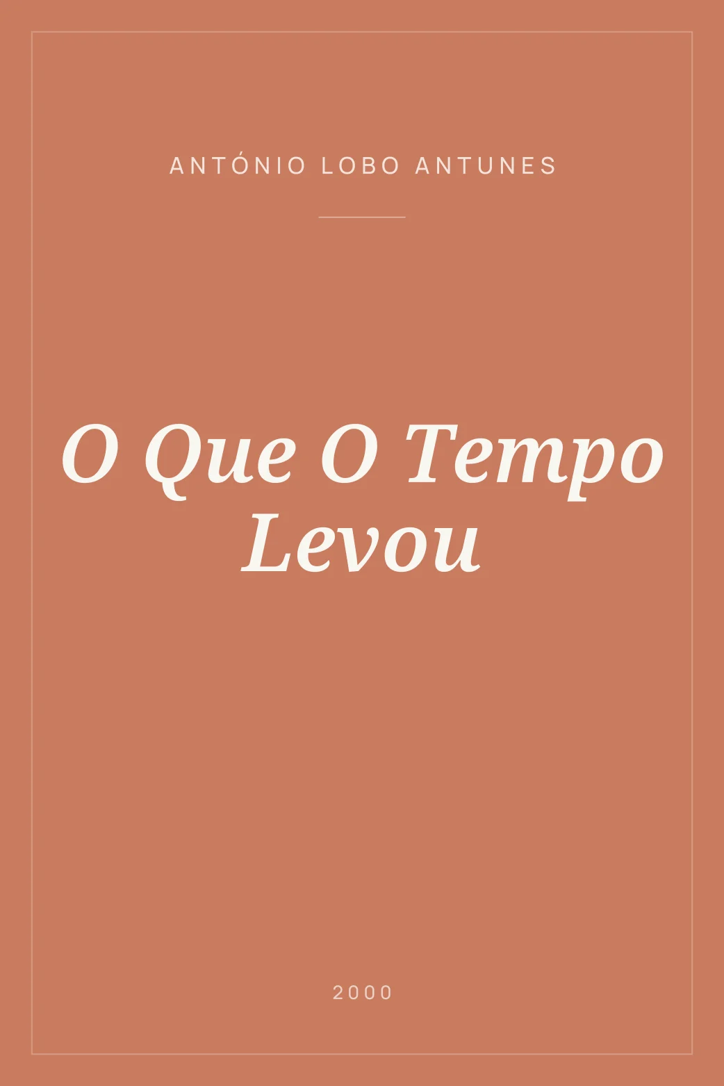 Portada de O Que O Tempo Levou