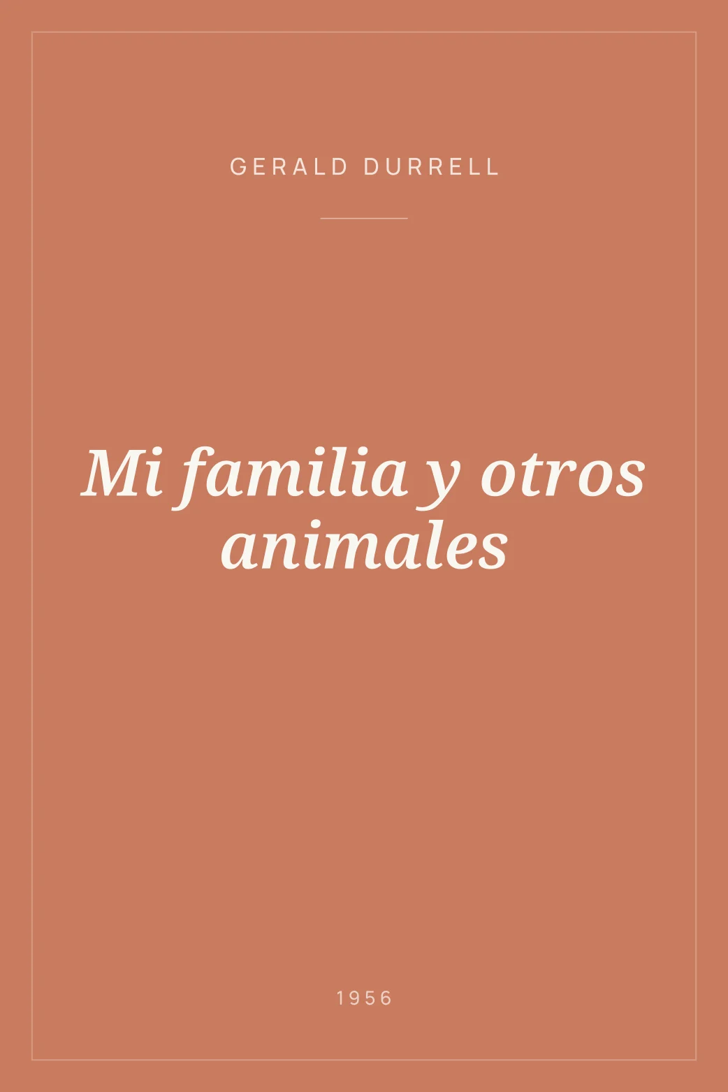 Portada de Mi familia y otros animales