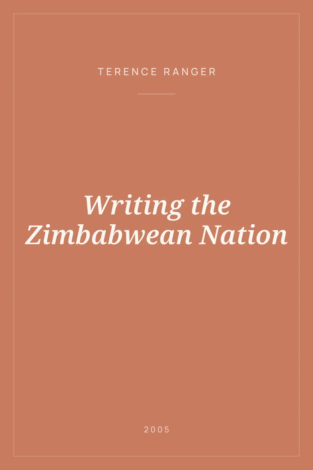 Portada de Writing the Zimbabwean Nation