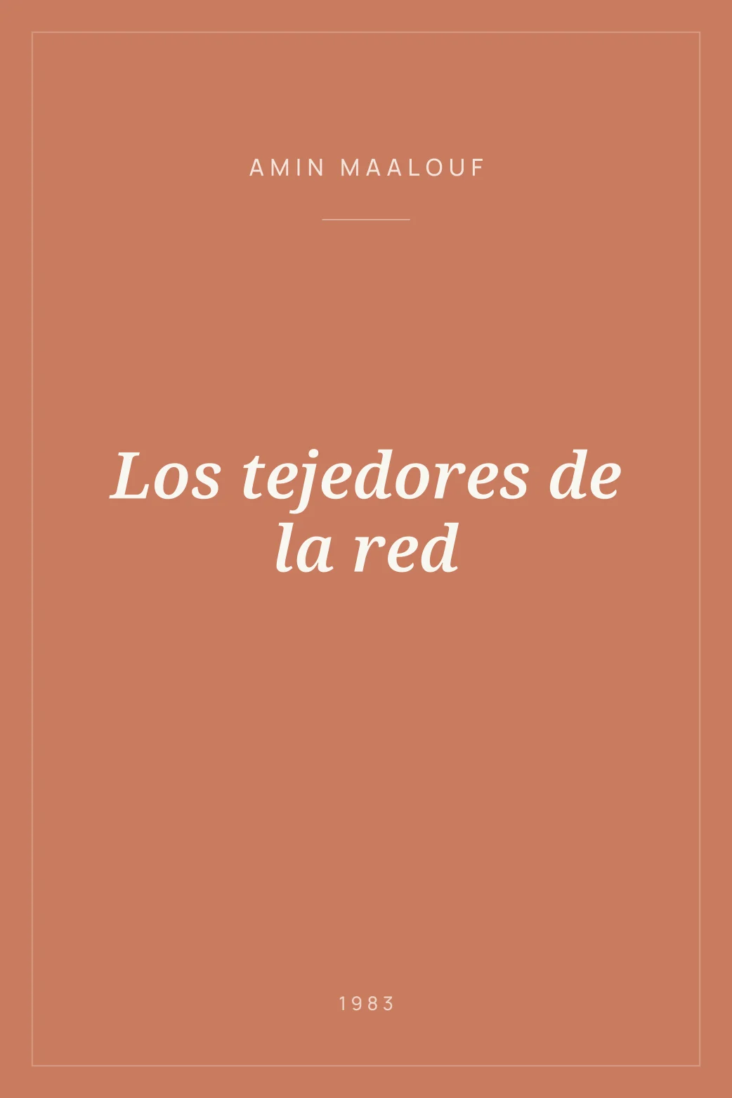 Portada de Los tejedores de la red