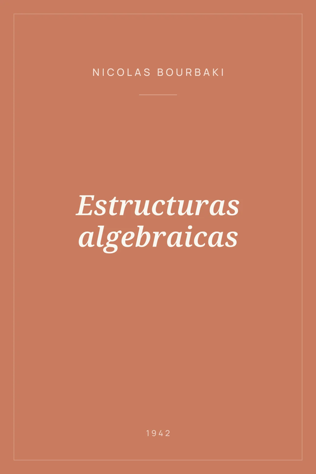 Portada de Estructuras algebraicas
