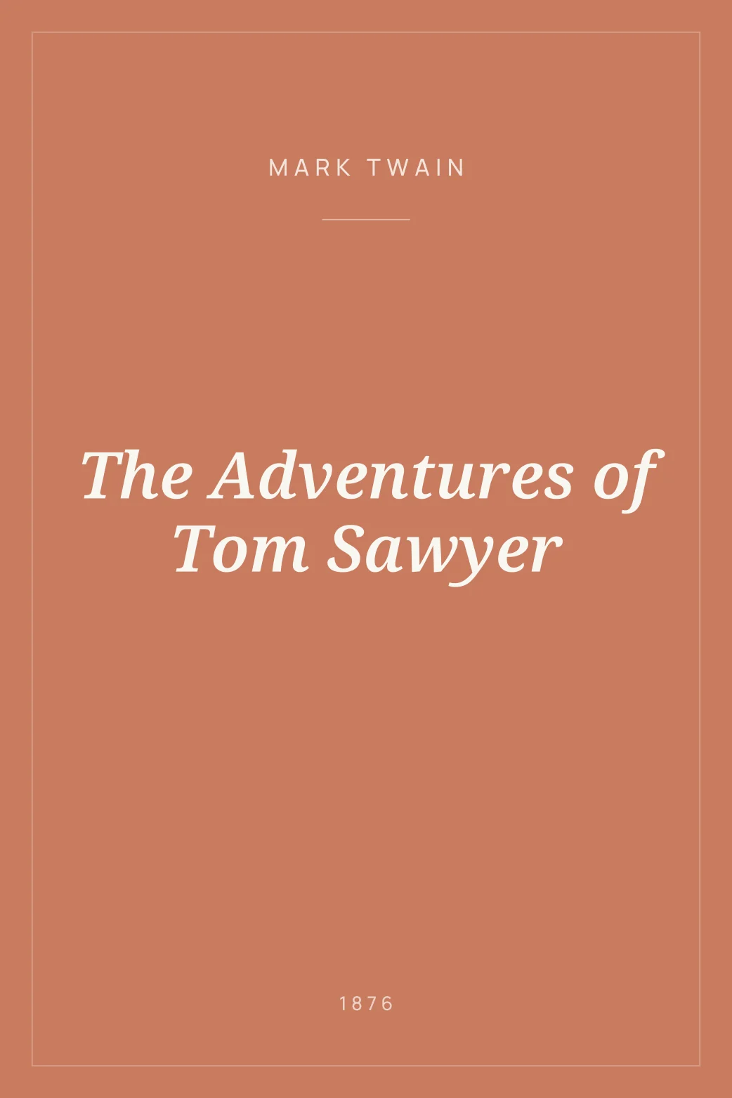 Portada de The Adventures of Tom Sawyer