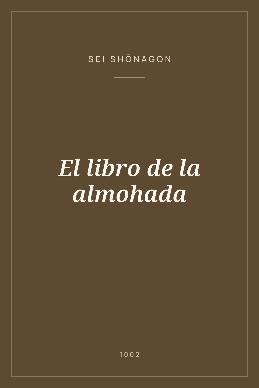 Portada de El libro de la almohada