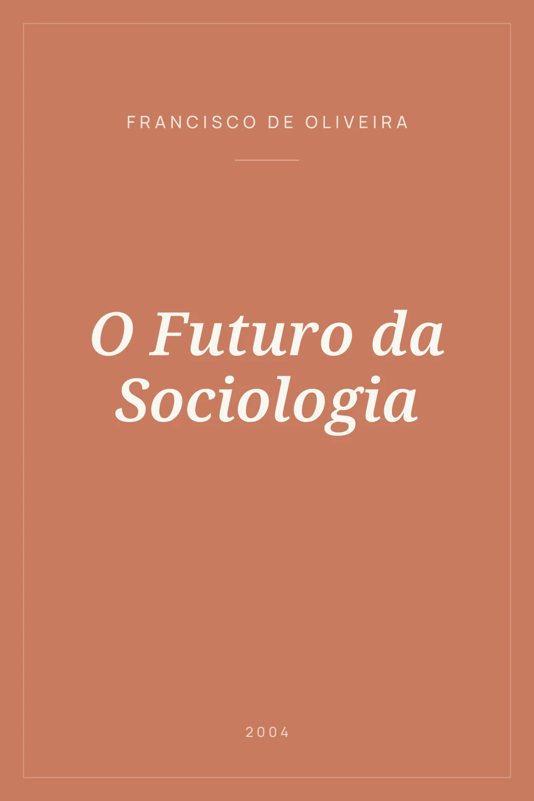 Portada de O Futuro da Sociologia