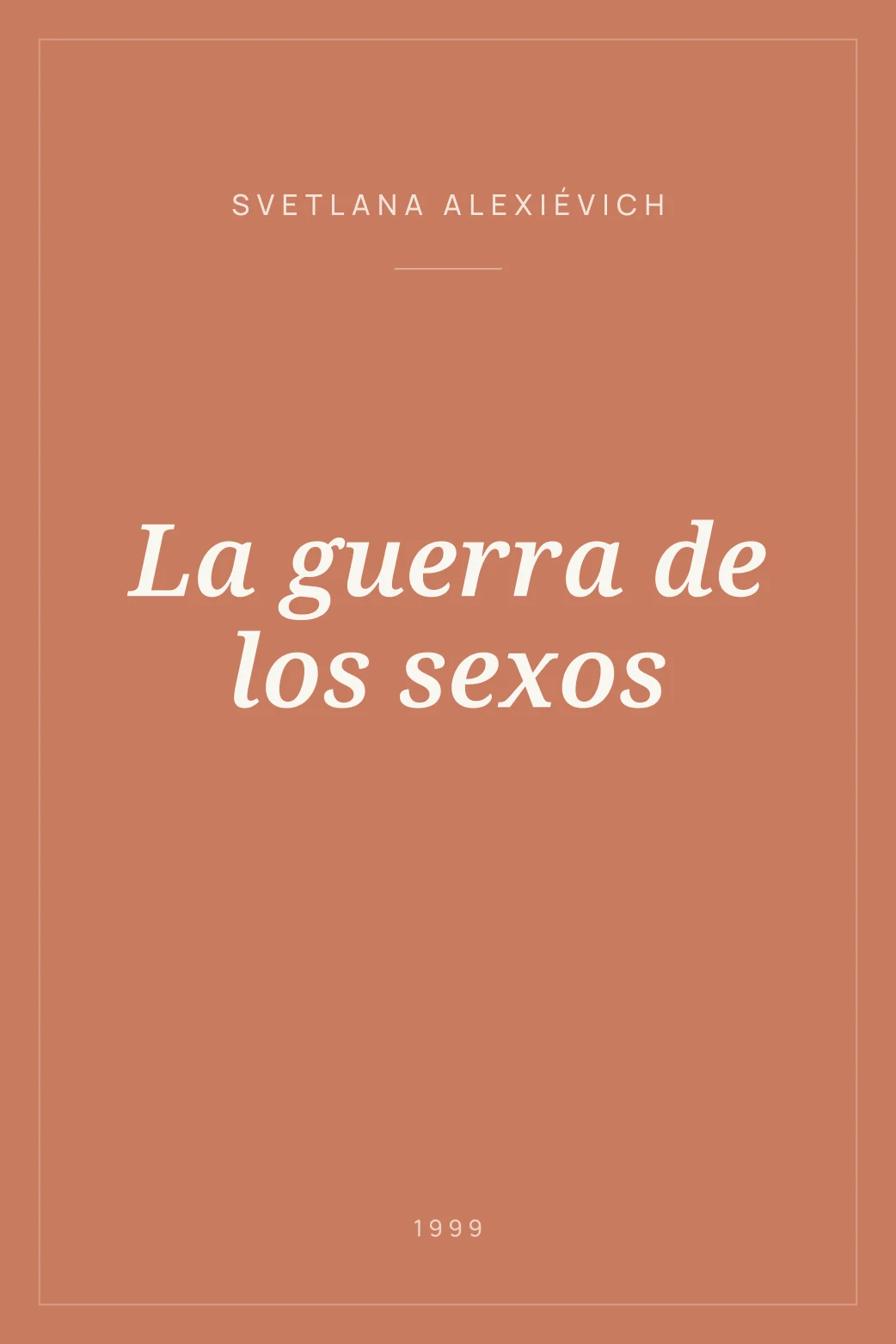 Portada de La guerra de los sexos