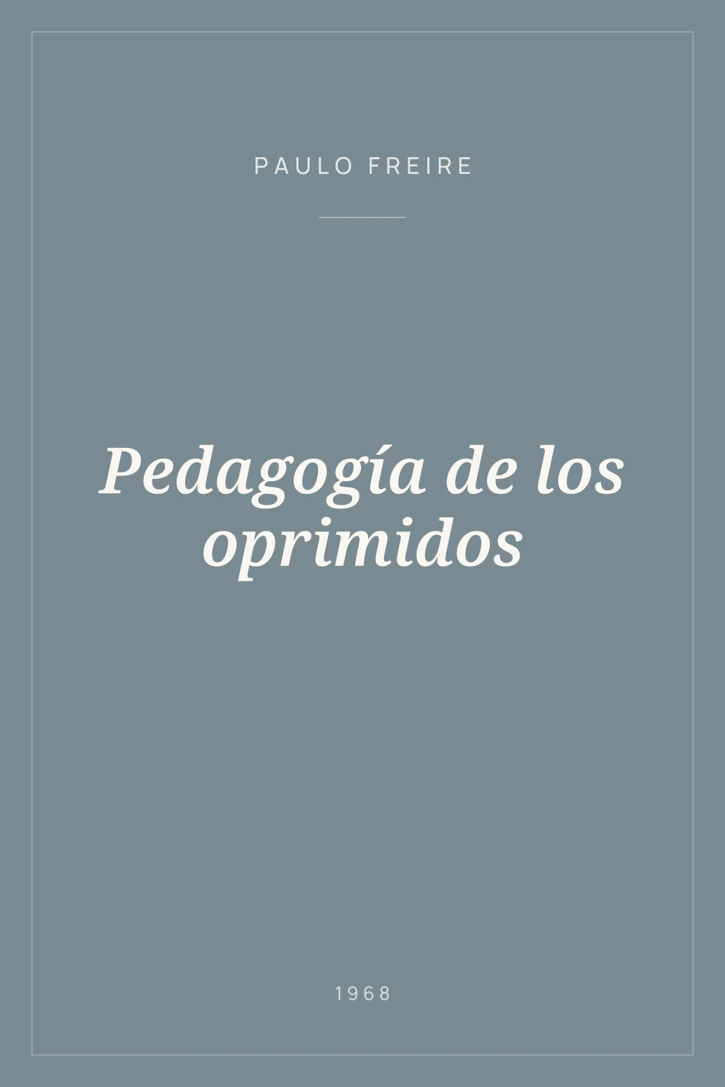 Portada de Pedagogía de los oprimidos