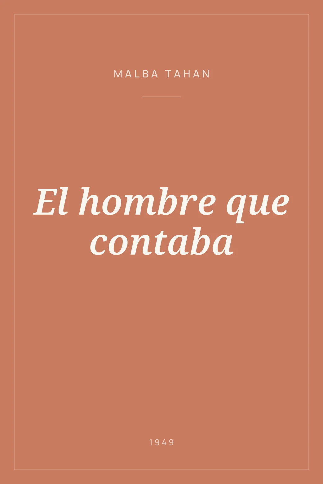 Portada de El hombre que contaba