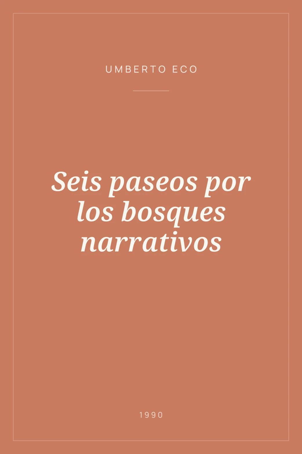 Portada de Seis paseos por los bosques narrativos
