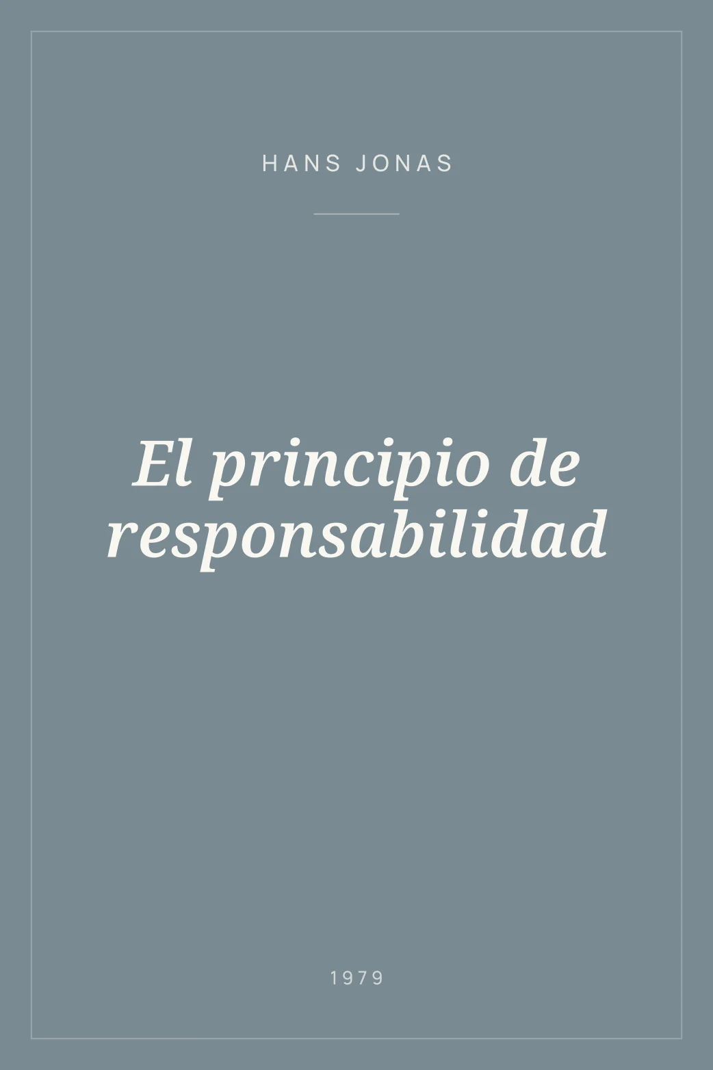 Portada de El principio de responsabilidad
