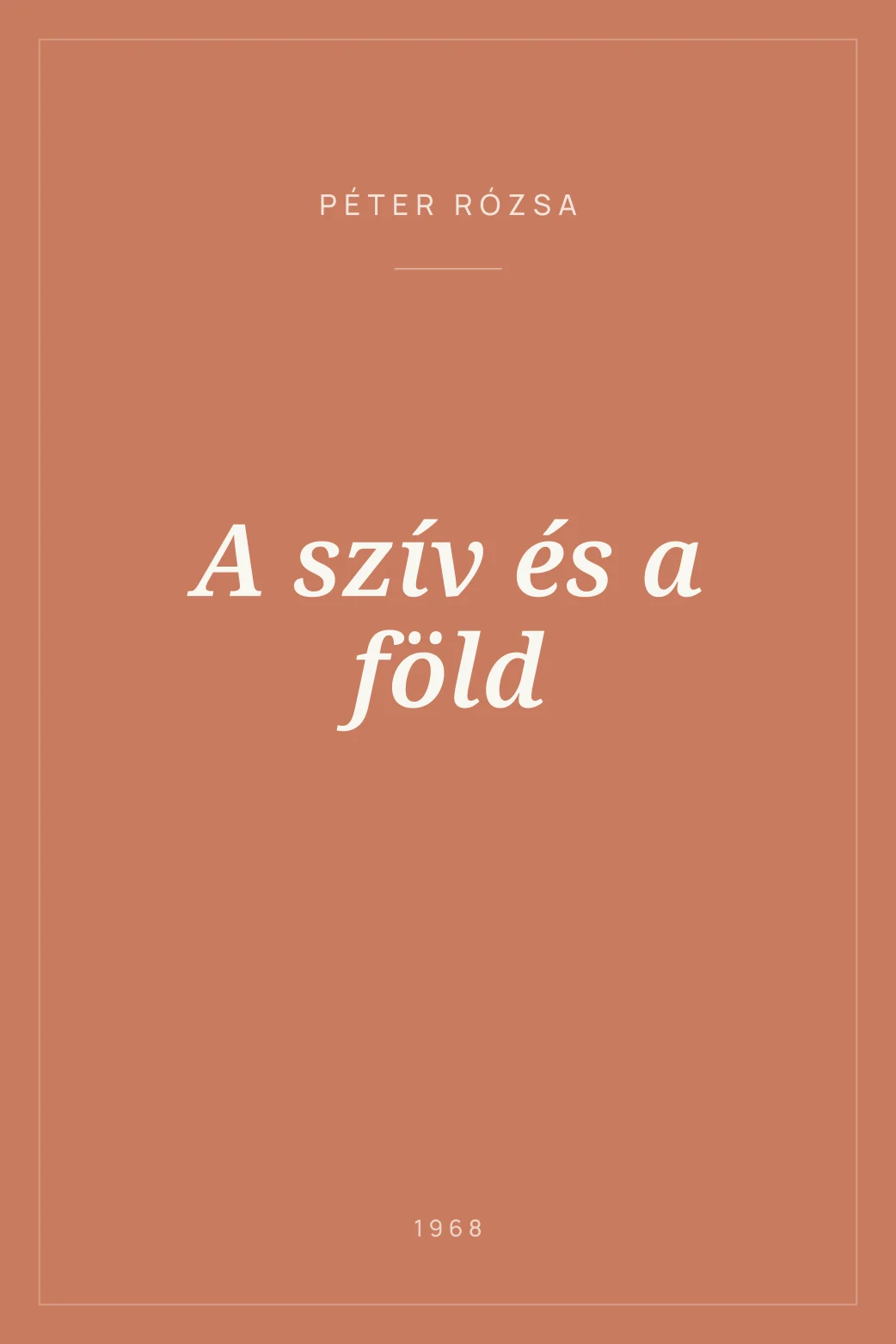 Portada de A szív és a föld
