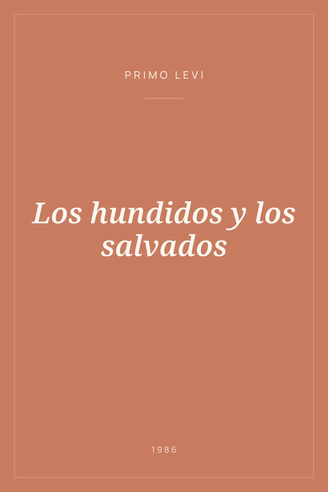 Portada de Los hundidos y los salvados