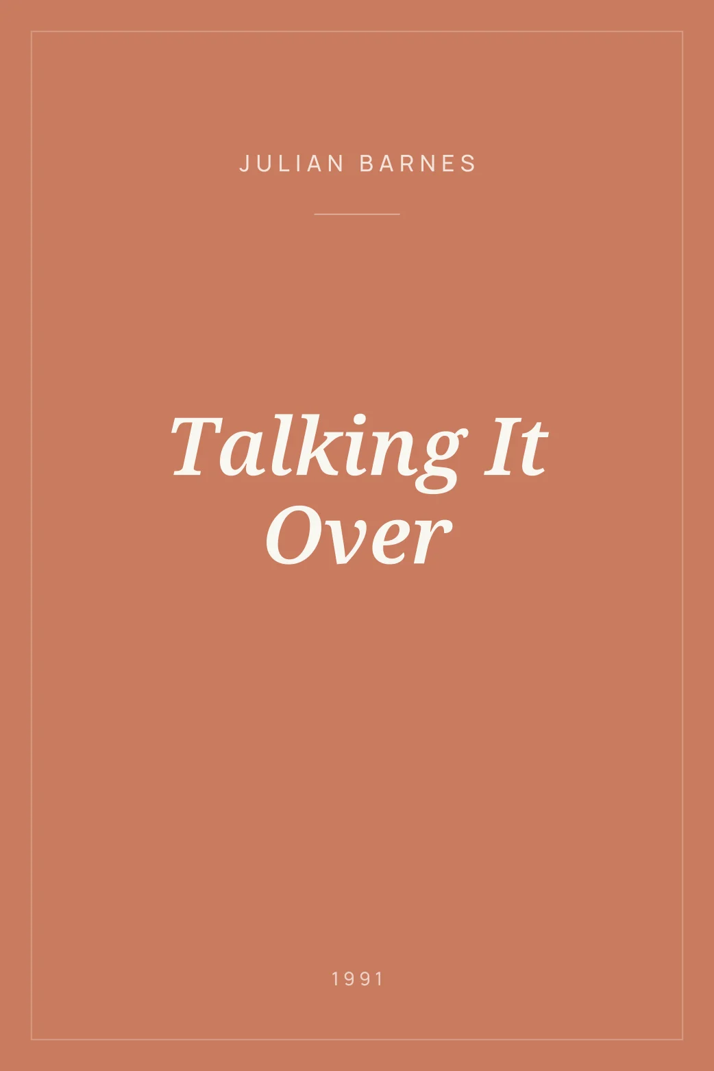 Portada de Talking It Over