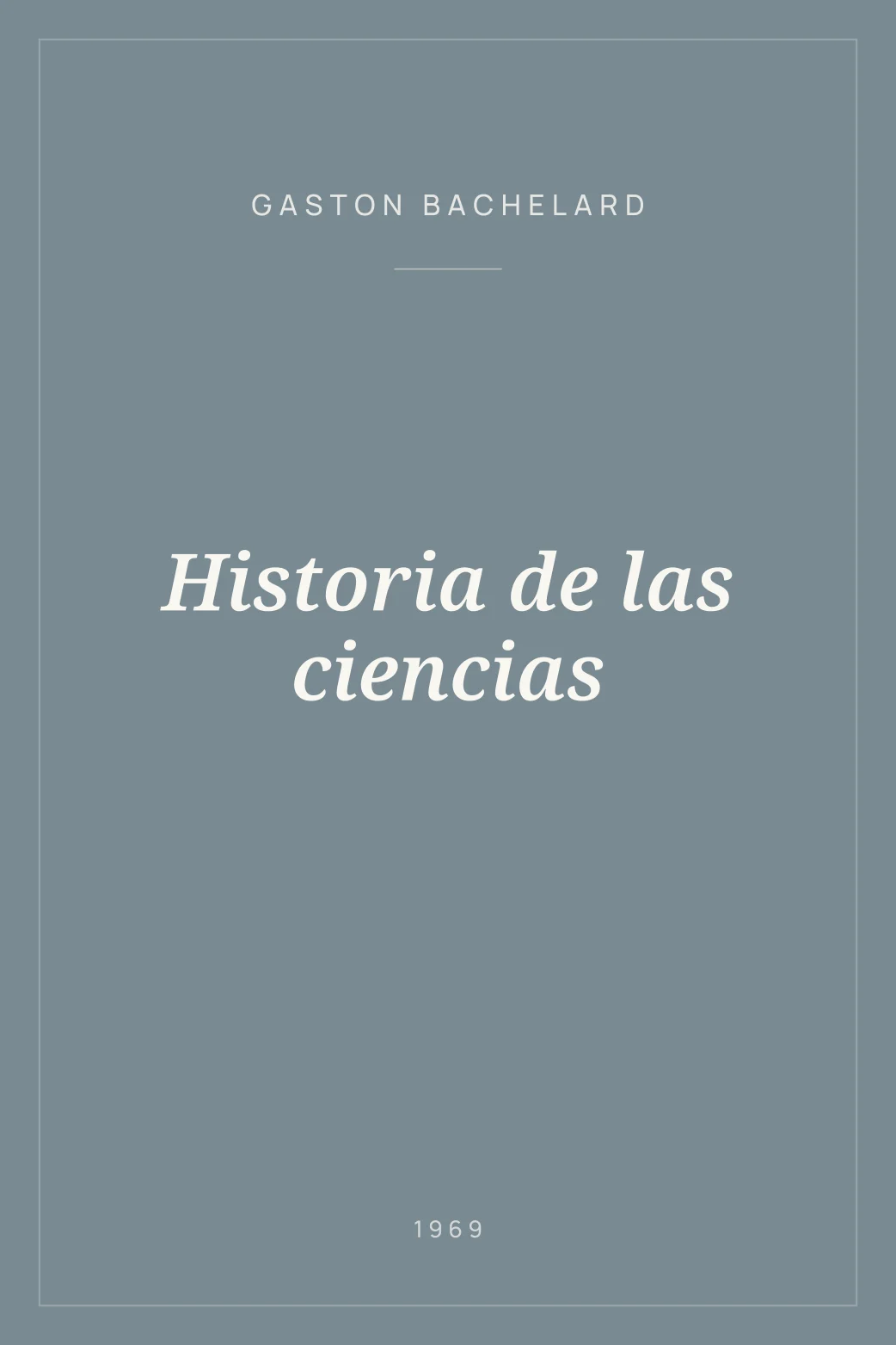 Portada de Historia de las ciencias