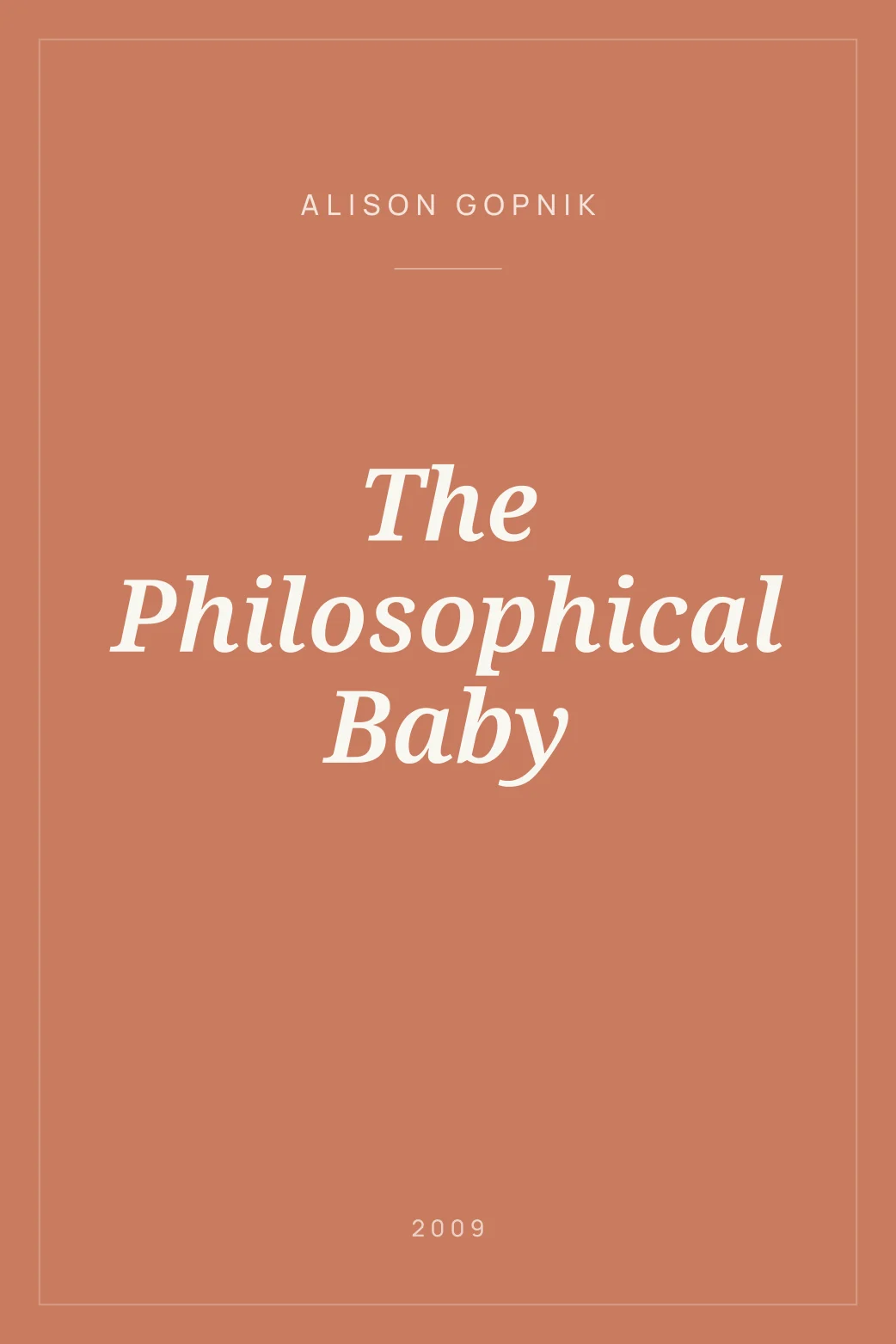 Portada de The Philosophical Baby