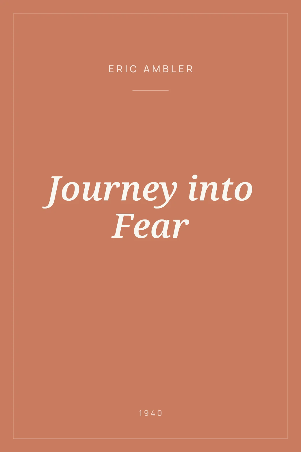 Portada de Journey into Fear