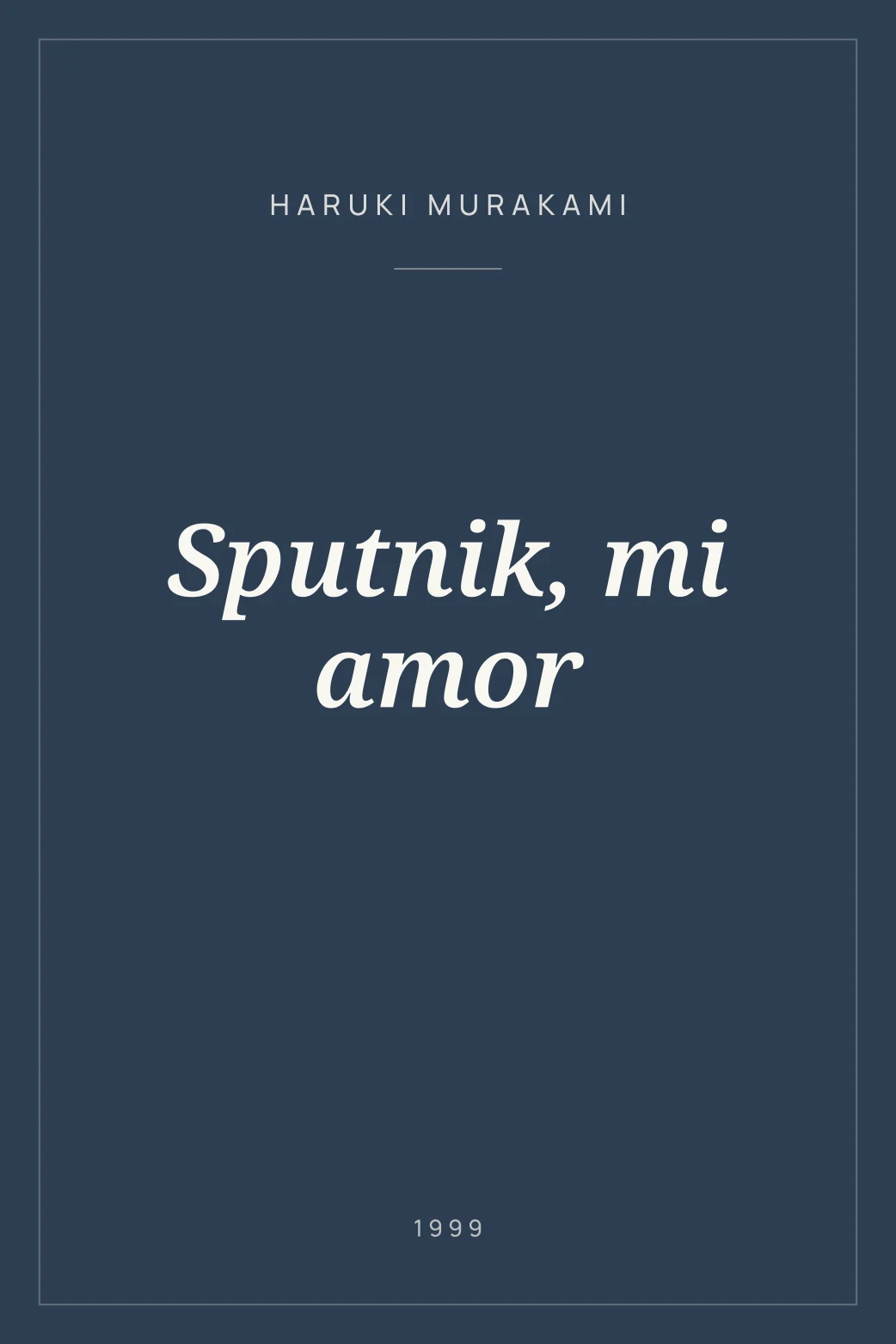 Portada de Sputnik, mi amor