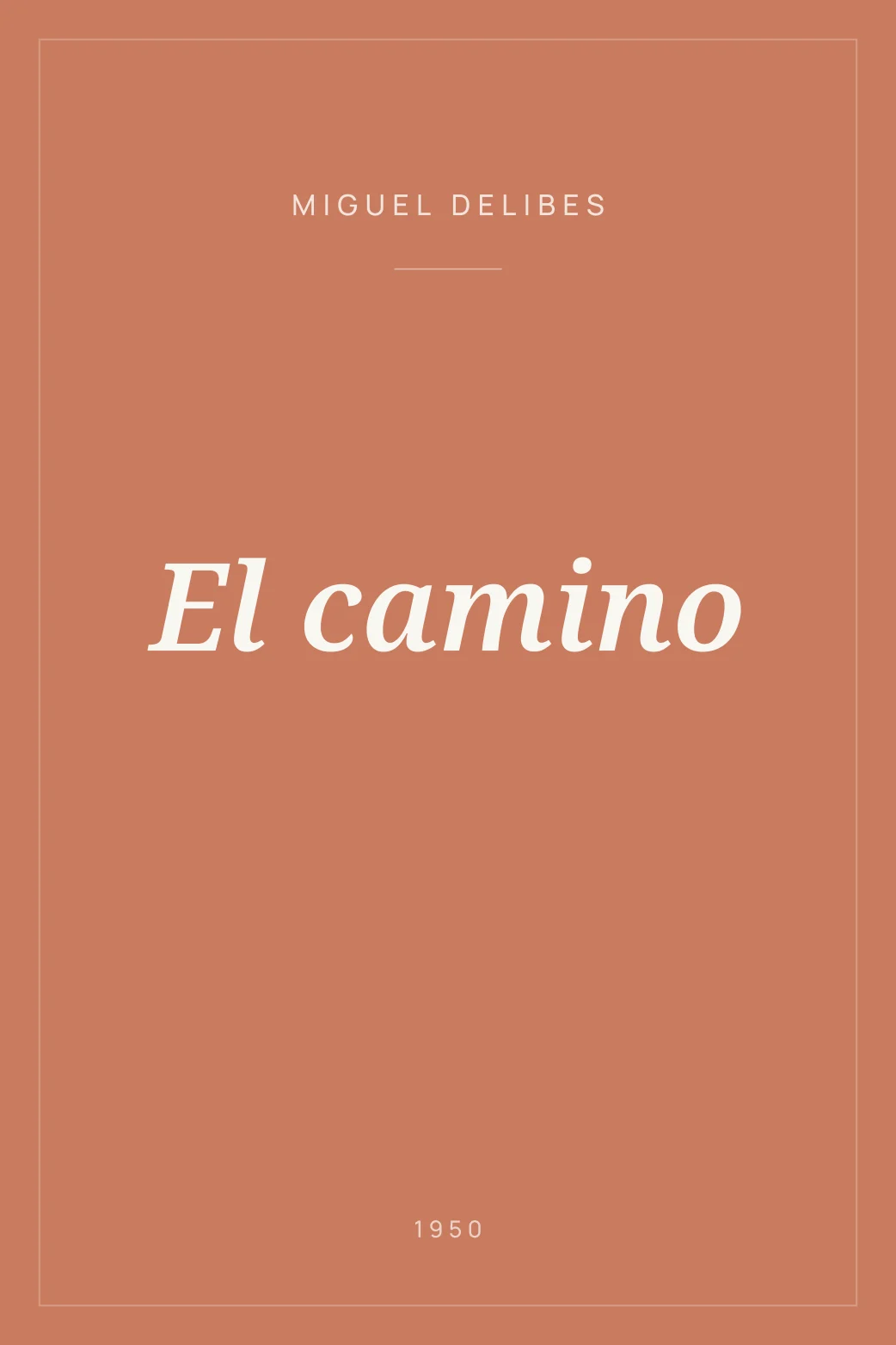 Portada de El camino